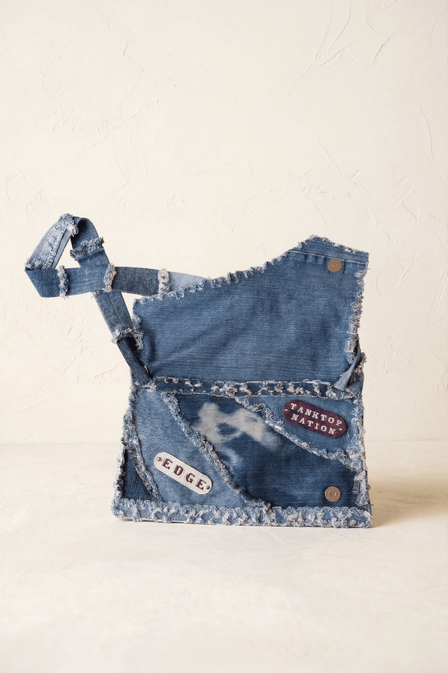 The Raw Edge Star Denim Clutch