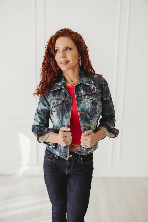 "Hot Blooded" Denim Jacket
