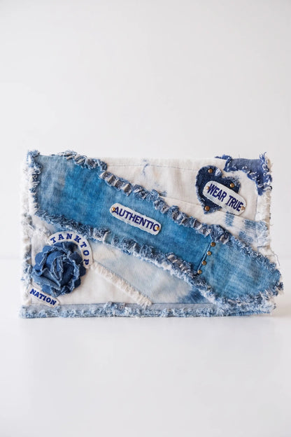 Star Status Denim Clutch