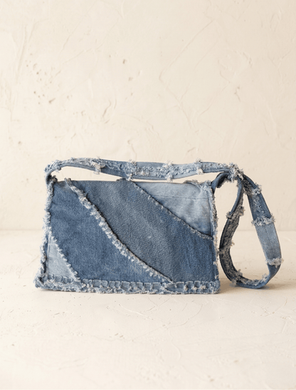 The Raw Edge Star Denim Clutch